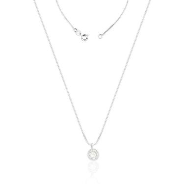 Imagem de Colar Ponto de Luz P 50 cm Em Prata De Lei 925 Com Garantia