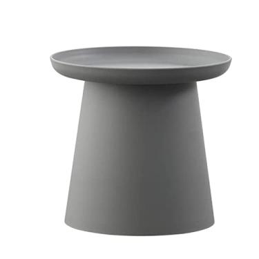 Imagem de Mesa lateral Mesa de canto para casa mesa de centro mesas para sala de estar casa pequeno apartamento redondo nórdico moderno minimalista mesa pequena mesa de chá mesa de centro (cor: cinza, tamanho: pequeno)