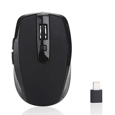Imagem de 2.4G USB-C Mouse sem fio óptico USB Gaming Mouse 1600DPI 6 botões Tipo-c Silencioso Mouse para Macbook Ipad Laptop Mouse Office