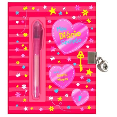Imagem de Meu Diário Secreto c/ Caneta Mágica Rosa 9401 - Vale das Letras