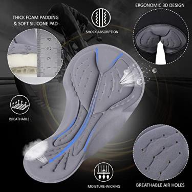 Imagem de Tingpai Shorts de bicicleta acolchoados 2 em 1 com bolsos shorts masculinos respiráveis pa treino de ciclismo