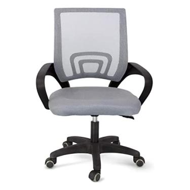 Imagem de cadeira de escritório Cadeira giratória ergonômica Malha Cadeira de computador Assento almofadado de couro com encosto alto Cadeira de conferência Cadeira giratória Cadeira (cor: cinza 2) needed