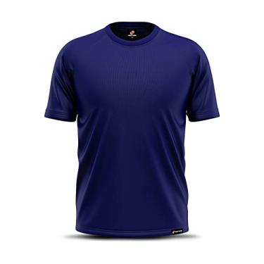 Imagem de Camiseta Manga Curta Plus Size Adstore Azul Marinho Masculina Térmica UV Segunda Pele Compressão (G2)
