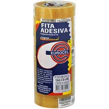 Imagem de Eurocel 20001230M, Fita Adesiva Pp 2000 12mmx30m, Transparente, Incolor, Pacote com 10