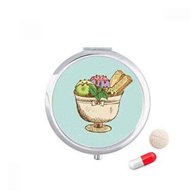 Imagem de Copo de biscoito de folhas para sorvete e bolinha de bolso para remédios