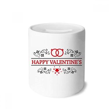 Imagem de DIYthinker Caixa de cerâmica vermelha preta para presente de porta-moedas para o Dia dos Namorados