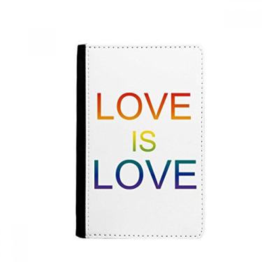 Imagem de LGBT Porta-passaporte com bandeira de arco-íris Love Is Love, Notecase Burse
