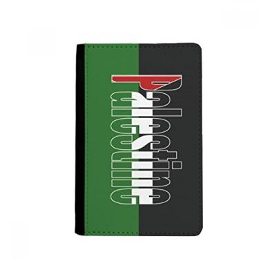 Imagem de Porta-passaporte com nome da bandeira do país da Palestina, porta-cartões Notecase Burse