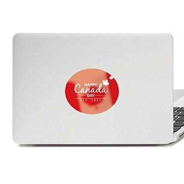 Imagem de Maple Leaf Adesivo de notebook Happy Canada Day 4 of July slogan Vinil Emblema Graphic Laptop Decalque