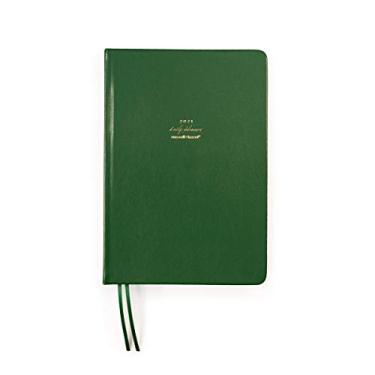 Imagem de russell+hazel Agenda diária A5 2021, 15 meses, couro vegano verde, 14 x 20 cm