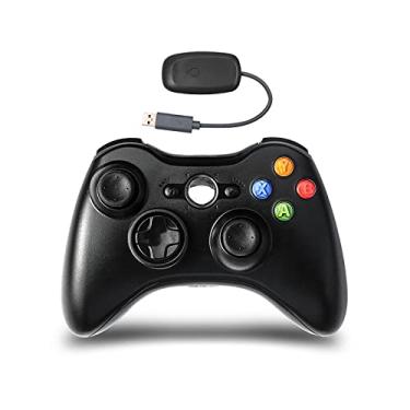 Imagem de Controle Sem Fio Compatível com Xbox 360 2.4GHZ Gamepad Joystick Controle Sem Fio Compatível com Xbox 360 e PC Windows 7,8,10,11 com Receptor