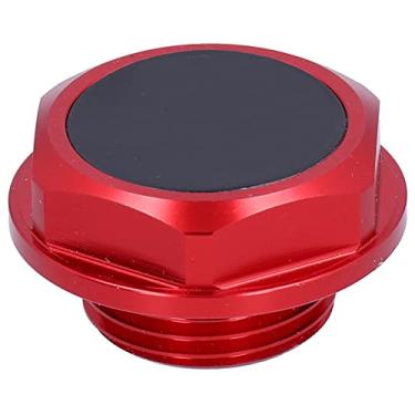 Imagem de Tampa de óleo do motor, tampa de enchimento de óleo de longa durabilidade para óleo de motor para carro(B (vermelho))