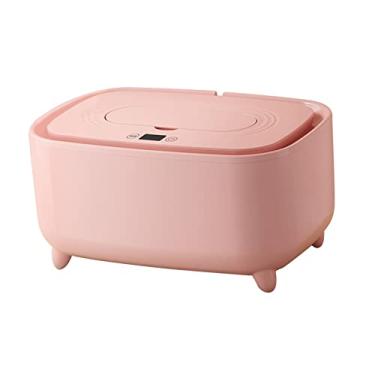 Imagem de Aquecedor De Lenços Umedecidos Para Bebês OKJHFD - Controle Inteligente De Temperatura, Aquecedor De Lenços Umedecidos Infantis De Grande Capacidade - Material PP, Plugue CN 250V(Rosa)