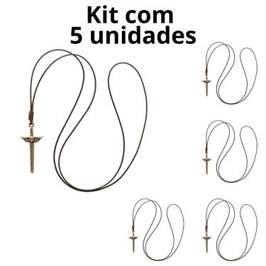 Imagem de Kit Colar Cruz Espada Quaresma de São Miguel - 5 unidades