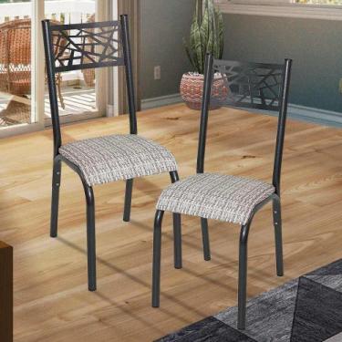 Imagem de Kit 2 Cadeiras Preto E Manteiga Jade Ciplafe
