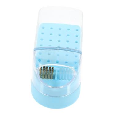 Imagem de STAHAD Caixa manicure suporte para broca de unhas suporte de armazenamento transparente porta-brocas para unhas caso de ferramenta de moagem de unhas Anti poeira cabeça de moagem polidor
