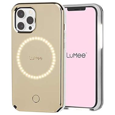 Imagem de LuMee HALO da Case-Mate - Capa de selfie iluminada para iPhone 12 e iPhone 12 Pro (5G) - Iluminação frontal e traseira - 6,1 polegadas - Halo Gold