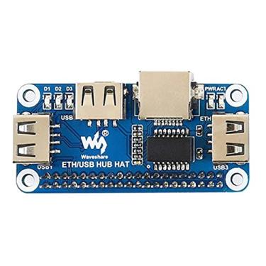 Imagem de ZEZEFUFU ETH/USB HUB HAT Conector Micro USB para RJ45 3 Portas USB Conexão Ethernet Placa de Expansão para Raspberry Pi Zero