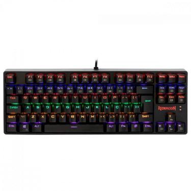 Imagem de Teclado Gamer Mecânico Compacto Redragon Lakshmi Rainbow K606R Switch Blue