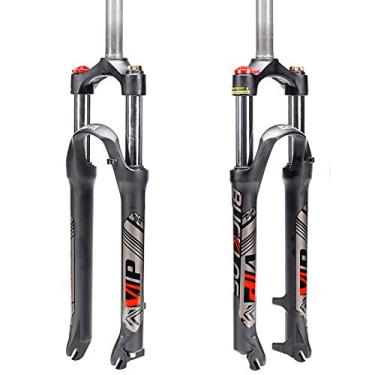 Imagem de BUCKLOS Garfo de suspensão 26/27,5/29 MTB Viagem 100 mm, 28,6 mm Tubo reto QR 9 mm Crown Lockout Liga de Alumínio XC Mountain Bike Garfos dianteiros