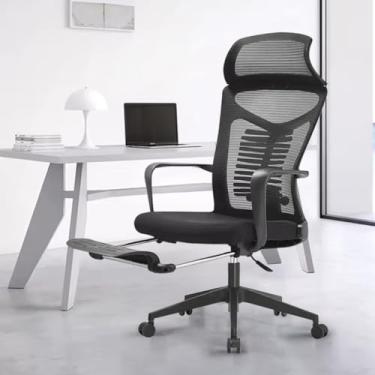 Imagem de Cadeira de escritório ergonômica Python Fly, suporte lombar ajustável, apoio de pés retrátil