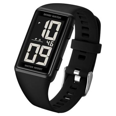 Imagem de Gosasa Relógio Digital Quadrado Masculino Feminino Lazer Esportivo Adequado para Estudantes e Adolescentes Multifuncional à Prova D'água LED Moda Design Minimalista Feminino