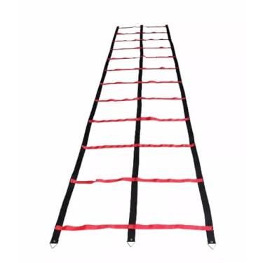 Imagem de Escadas de Agilidade Pro Trainer - Escada de Velocidade - Equipamento Para Treino Funcional - Exercícios - Corrida - Ginástica - Academia - Várias Cores (Vermelho, Dupla 12 Degraus)