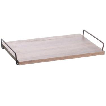 Imagem de Bandeja em Mdp Pequena 40,5 X 25,5x 5,5cm Aço Corten/Castanho Tannat