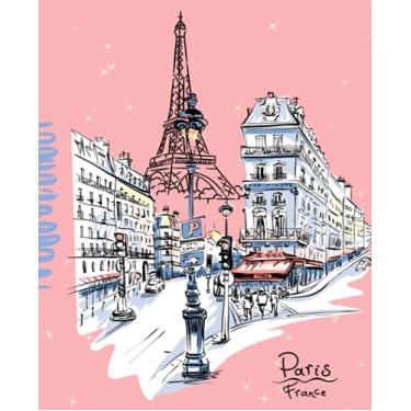 Imagem de Caderno de Paris - Diário da Torre Eiffel - Esboço da cidade de Paris - Caderno de papel forrado para escritores criativos - Memórias de Paris - Presente elegante para ela: Caderno estético para