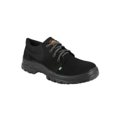 Imagem de BOTINA DE TRABALHO CANO BAIXO COURO NOBUCK PS134 ECOSAFETY (Preta, 44)