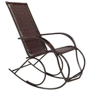 Imagem de Cadeira Balanço Sem Mola Fibra Sintética Pedra Ferro