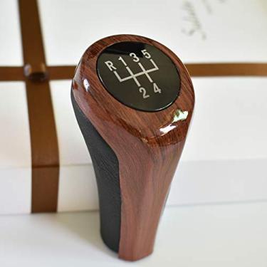 Imagem de Maçaneta de câmbio de 5 velocidades para BMW 1 3 5 6 7 Series E81 E82 E87 E88 F20 E90 E91 E92 E93 E30 E36 E46 F30 E60 E61 E28 E34 E39 E633 E64 E23 E32 E38 E83 F25 F26 (madeira de pêssego)