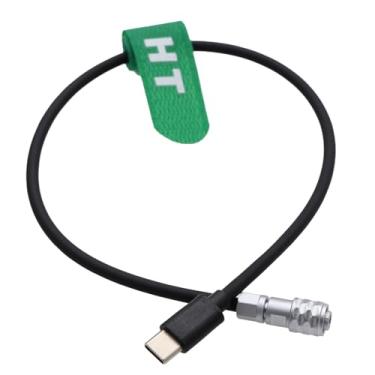 Imagem de HangTon Cabo de alimentação de 12 V para DJI RS4 RS3 Pro RS2 Gimbal para Blackmagic BMPCC 4K 6K Pro G2 BMCC 6K Pocket Cinema, USB Tipo-C Gimbal para 2 pinos fêmea 60 cm