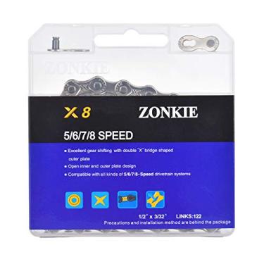 Imagem de Corrente de bicicleta de velocidade 5/6/7/8 1/2 x 3/81 cm, 122 elos