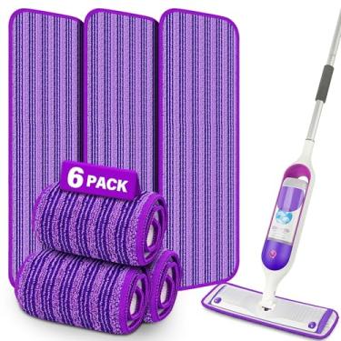 Imagem de Almofadas de esfregão reutilizáveis para Swiffer PowerMop, almofadas de refil de esfregão para Swiffer Powermop, refis de esfregão elétrico, almofadas de esfregão de microfibra, laváveis na máquina,