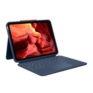 Imagem de Logitech Combo robusto de 4 capas com teclado touch com trackpad e conector inteligente para iPad (10ª geração) - azul clássico