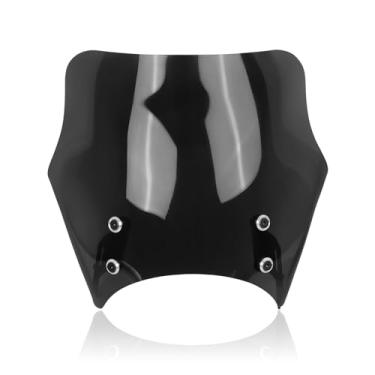 Imagem de CHIFUN Defletor de vento de alto fluxo de ar de 24 cm para eliminador 400 450 2023 2024/Eliminator 500 2024, substituição de para-brisas de motocicleta (preto)