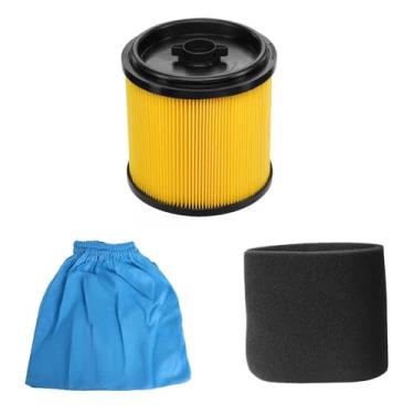 Imagem de 1 CONJUNTO KLEAN AIR VRC51 Saco de filtro de pó, cartucho CMXEVCVVCFSCM filtro HEPA de vácuo, aspirador de pó VFF51 filtro molhado de espuma compatível com Craftman 5-20 galões 19-75L aspiradores