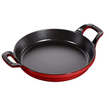 Imagem de Staub 40509-895 Prato redondo empilhável, cereja, 7,9 polegadas (20 cm), prato gratinado de ferro esmaltado