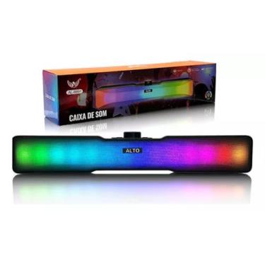 Imagem de Caixa De Som Soundbar Gamer PC Tv Notebook Estéreo Led Rgb - Altomex A