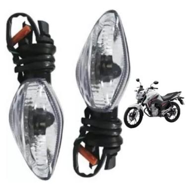 Imagem de Par De Pisca Cristal ou Fumê Seta Titan Fan Moto 125 150 160 2014 Em D