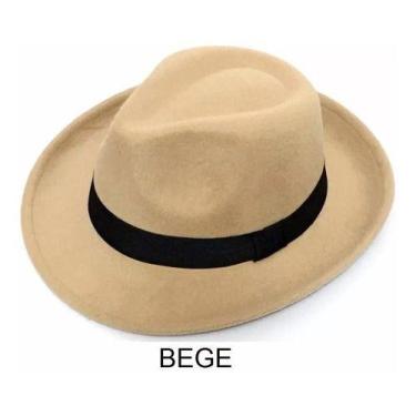 Imagem de Chapéu Fedora Gangster Feltro Aba Media 5,5cm Várias Cores - oem, Azul
