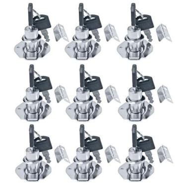 Imagem de Fechadura Chave Fixa 31mm Para Porta Gaveta Armários 09 Pçs - Hardt