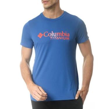 Imagem de Camiseta Columbia Masculina Neblina Titanium Burst, G, Azul