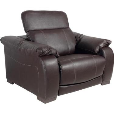 Imagem de Poltrona Decorativa Retrátil e Reclinável Affection Couro Marrom G34 -