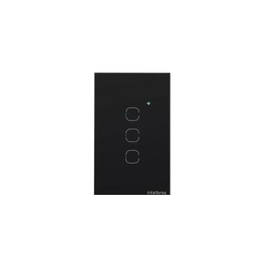 Imagem de Interruptor Inteligente Touch Wi-Fi 3 Teclas Preto Intelbras EWS 1003