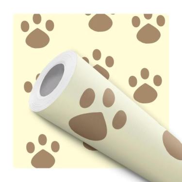 Imagem de Papel de Parede Vinílico Patinhas de Cachorro Petshop Quarto 1.5m - DE