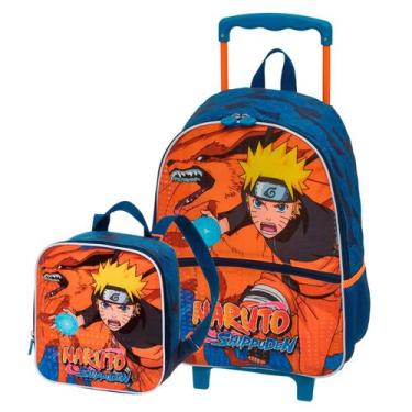 Imagem de Mochila Rodinha + Lancheira Térmica Naruto Shippuden Kurama - Pacific