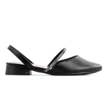 Imagem de Sapato Ramarim Slingback Feminino, Preto, Preto, 35