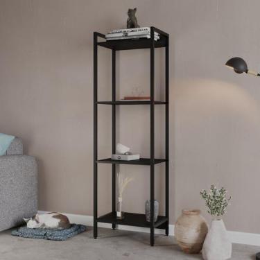 Imagem de Estante para Livros Industrial Aço Multiuso 4 Prateleiras 146cmx45cm A